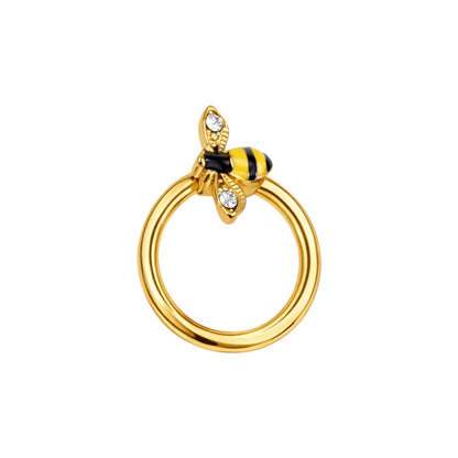 Surgical Steel 16 Gauge Captive Bead Ring with Bumble Bee - photo 3