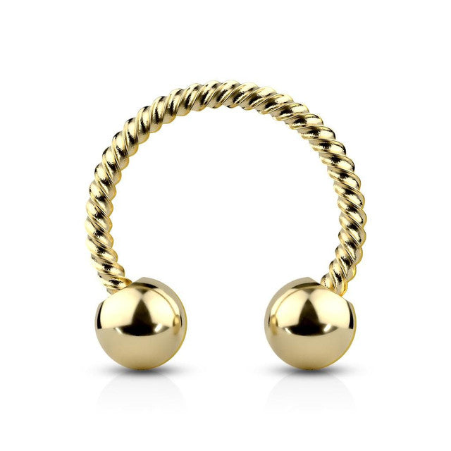 Surgical Steel 14 & 16 Gauge Twisted Rope Circular Barbell - photo 10