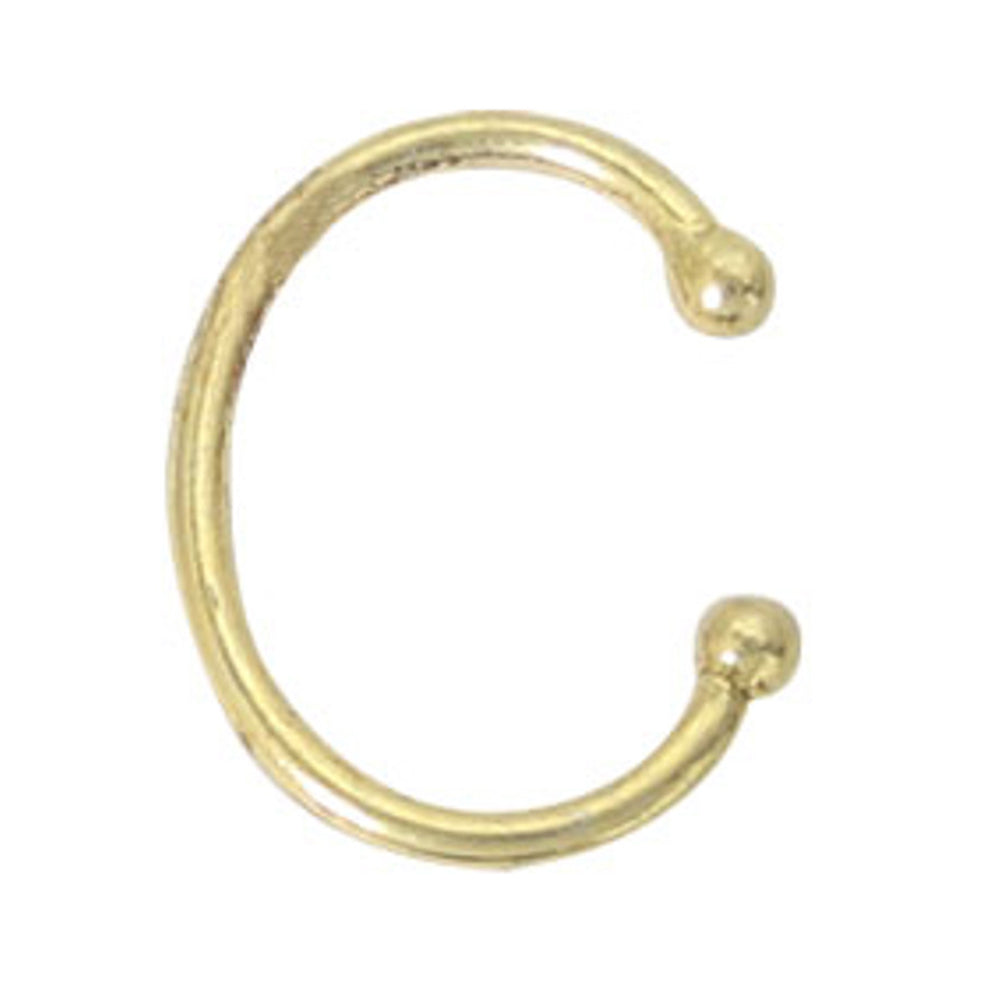 Surgical Steel PVD Gold Clip On Belly Ring Ear Cuff