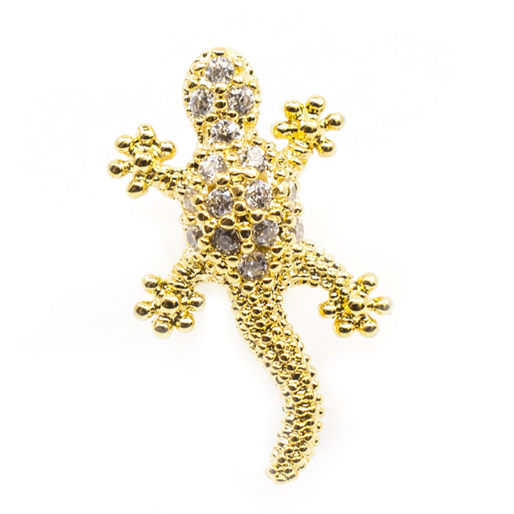 Surgical Steel 16 Gauge Labret Stud with CZ Lizard Tops - photo 5