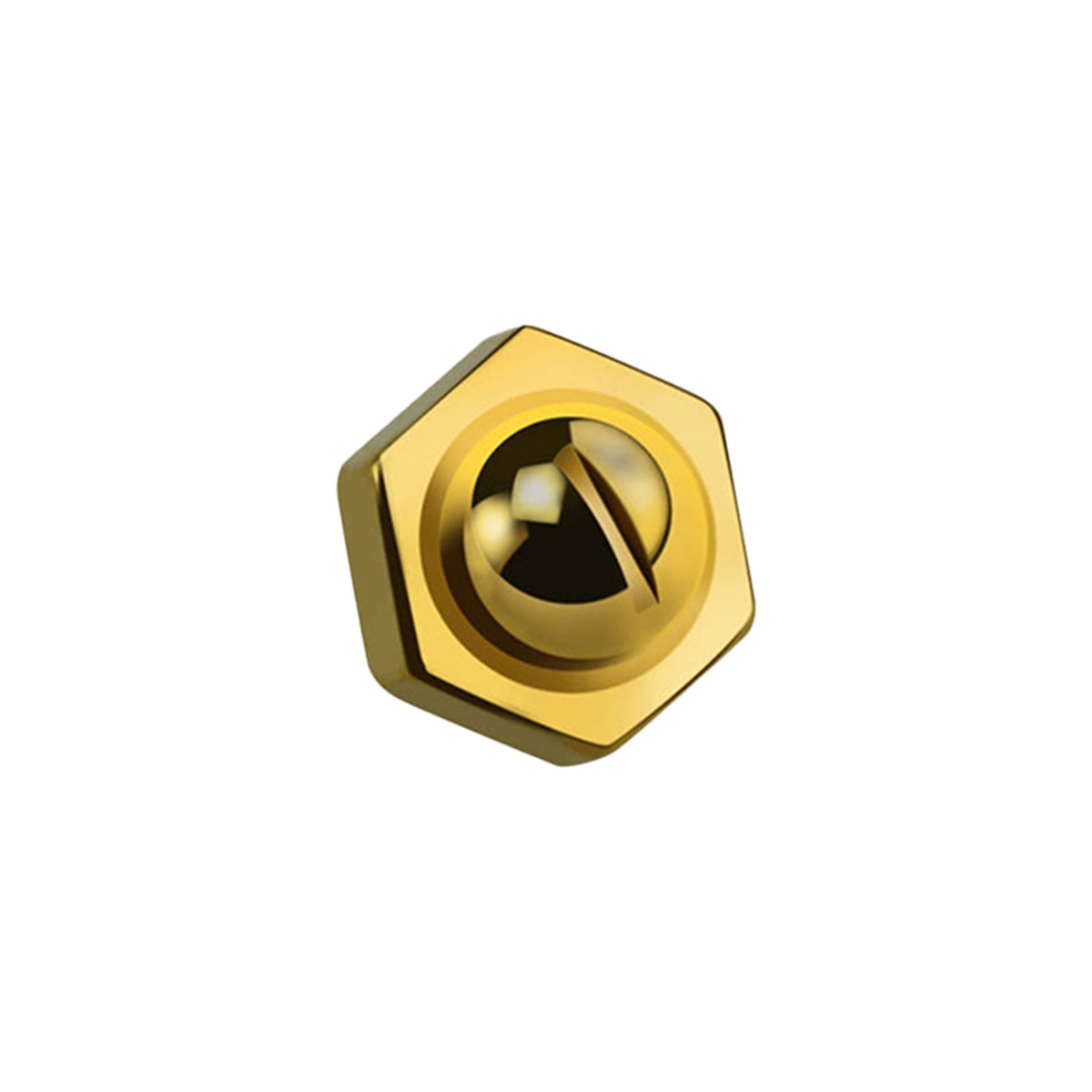 Surgical Steel 16 Gauge Hexagon Screw Nut Dermal Top