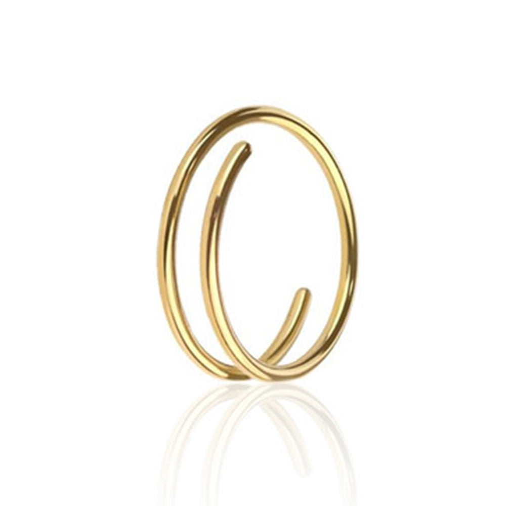 Surgical Steel Double Hoop Spiral Nose Ring 20 Gauge - 3 Colors - photo 4