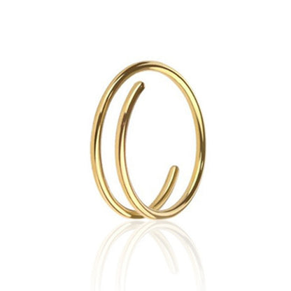 Surgical Steel Double Hoop Spiral Nose Ring 20 Gauge - 3 Colors - photo 4