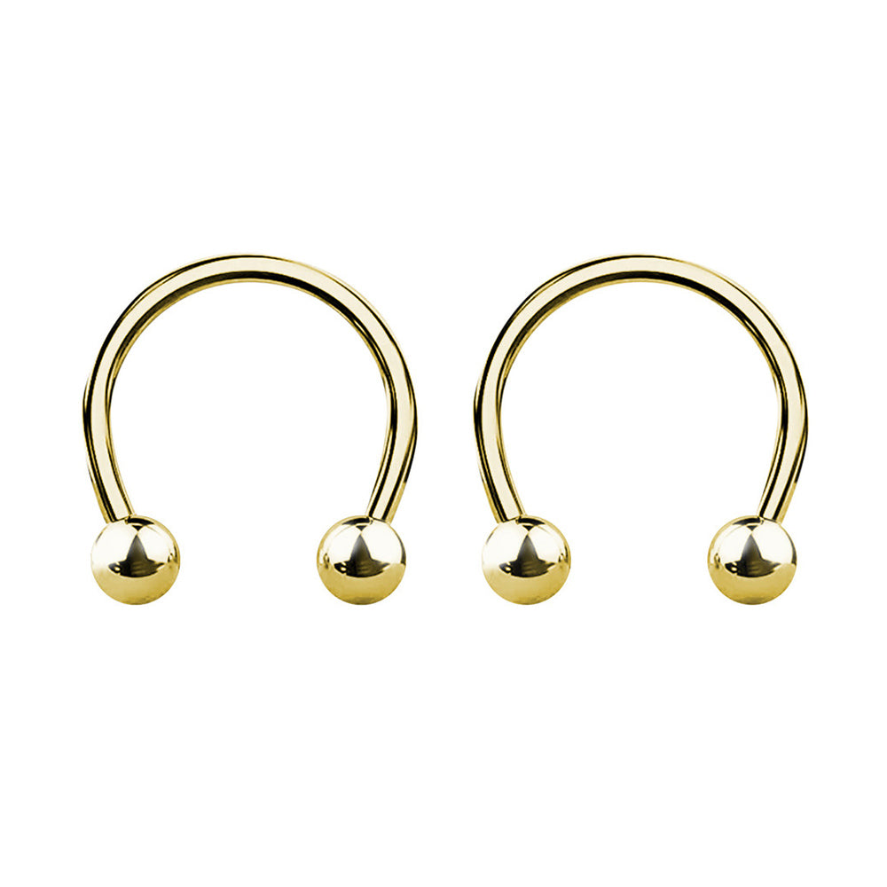 Surgical Steel 18 Gauge Horseshoe Circular Barbell - Pair
