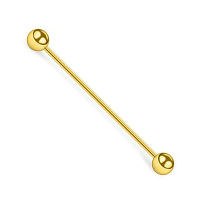 Surgical Steel PVD Industrial Barbell 16 Gauge 38mm - 5 Colors - photo 4