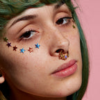 PVD Gold Surgical Steel 16 Gauge Lace Opal Septum Clicker Hoop - 10mm - photo 2