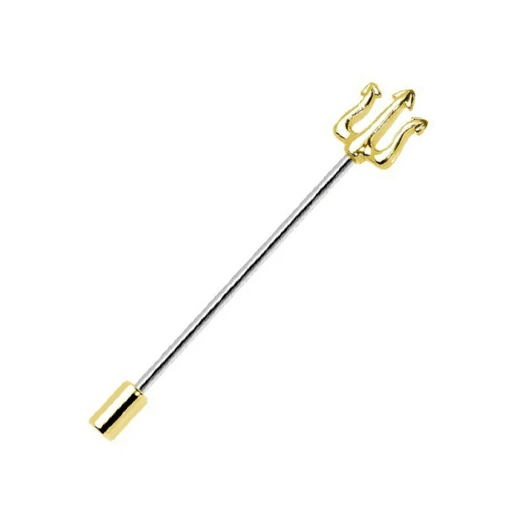Surgical Steel 14 Gauge Industrial Barbell with Pitchfork Trident - photo 6