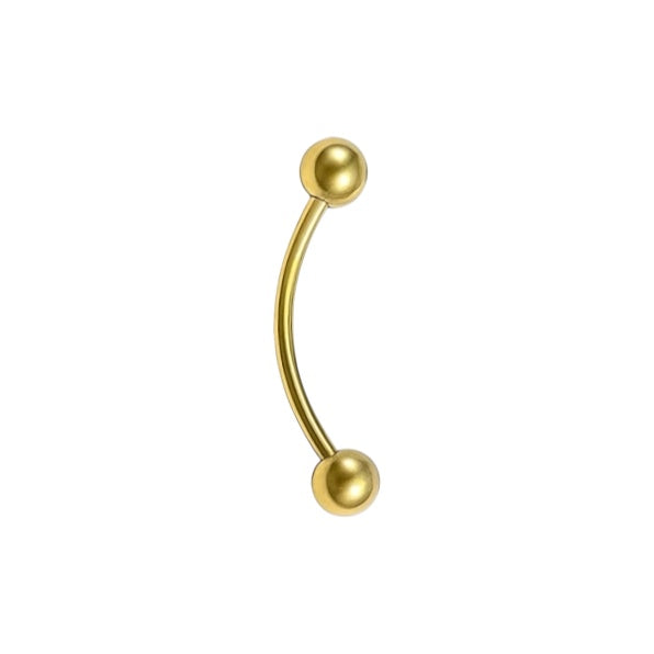 Surgical Steel 16 Gauge Tongue Barbell with PVD Bent Snake Eyes - photo 10
