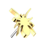 Titanium Threadless Push In Flat Spider Top