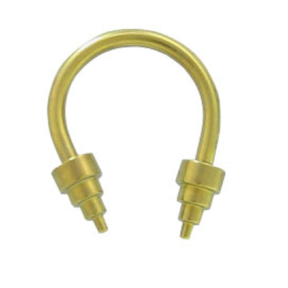 Titanium 14 Gauge Horseshoe Barbell with Gold Stair Cone Spike