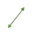 PVD Green Surgical Steel 14 & 16 Gauge Industrial Barbell Spike 38mm