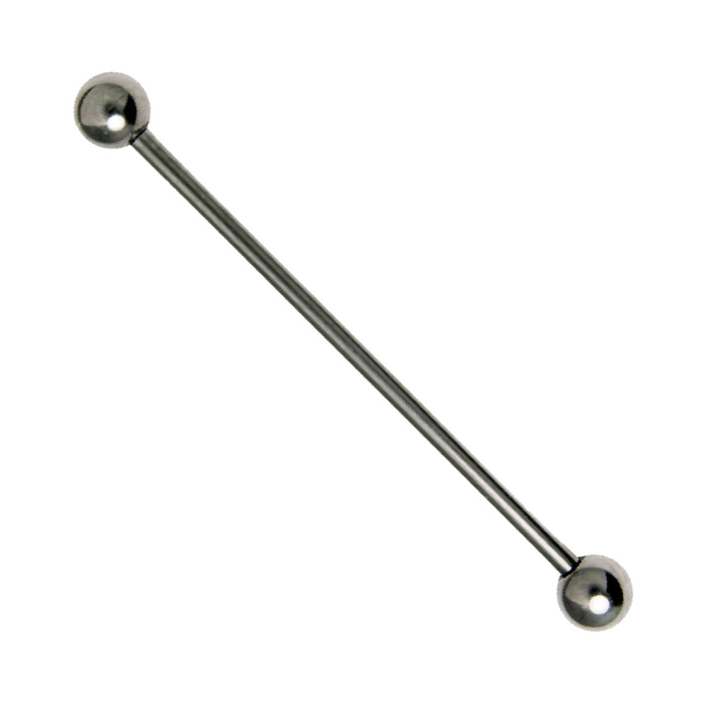 Surgical Steel 14 Gauge Industrial Barbell PVD with Gunmetal