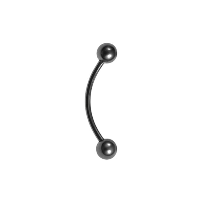 Surgical Steel 16 Gauge Tongue Barbell with PVD Bent Snake Eyes - photo 11