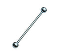 PVD Light Blue 14 to 16 Gauge Industrial Barbell with Ball End