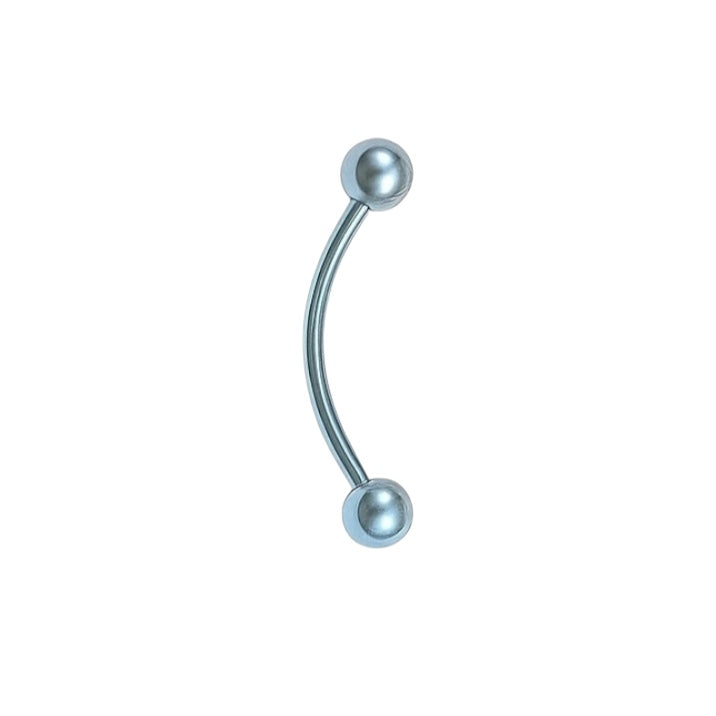 Surgical Steel 16 Gauge Tongue Barbell with PVD Bent Snake Eyes - photo 12