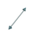 PVD Light Blue Surgical Steel 14 & 16G Industrial Barbell Spike 38mm