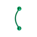 Surgical Steel 16 Gauge Tongue Barbell with PVD Bent Snake Eyes - photo 13