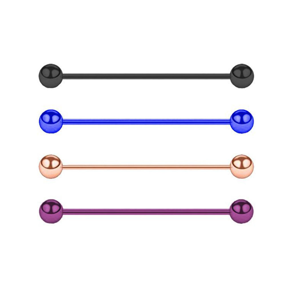 Surgical Steel PVD Industrial Barbell 16 Gauge 32mm - 4 Colors
