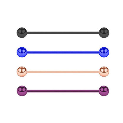 Surgical Steel PVD Industrial Barbell 16 Gauge 32mm - 4 Colors