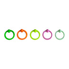 Surgical Steel Captive Bead Rings UV Colors 14 Gauge 8mm - 5 Pack - photo 2