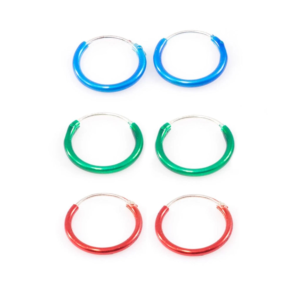 Surgical Steel 22 Gauge Hinged Clicker Hoop 3/8 Inch with PVD Color