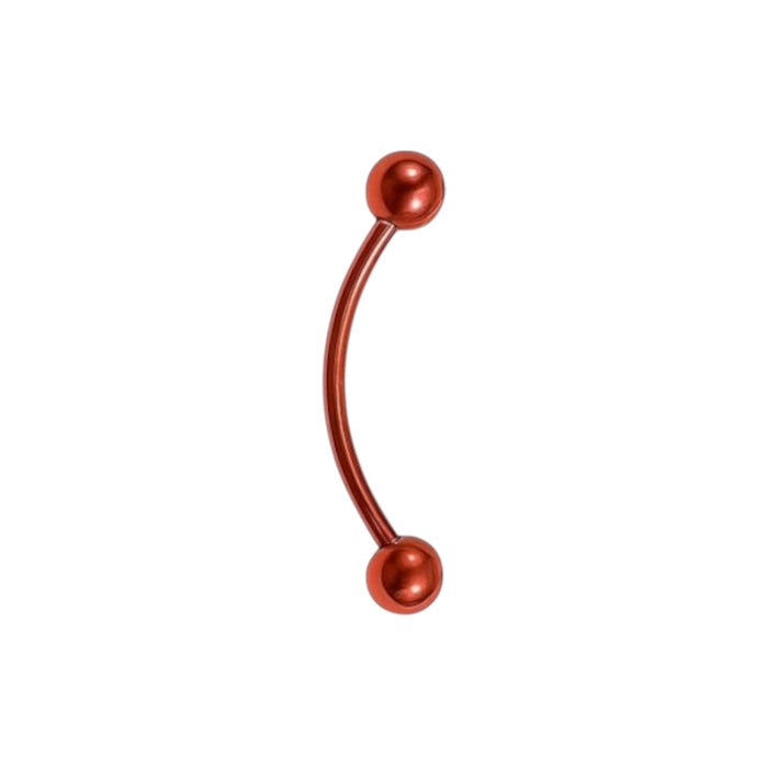 Surgical Steel 16 Gauge Tongue Barbell with PVD Bent Snake Eyes - photo 16