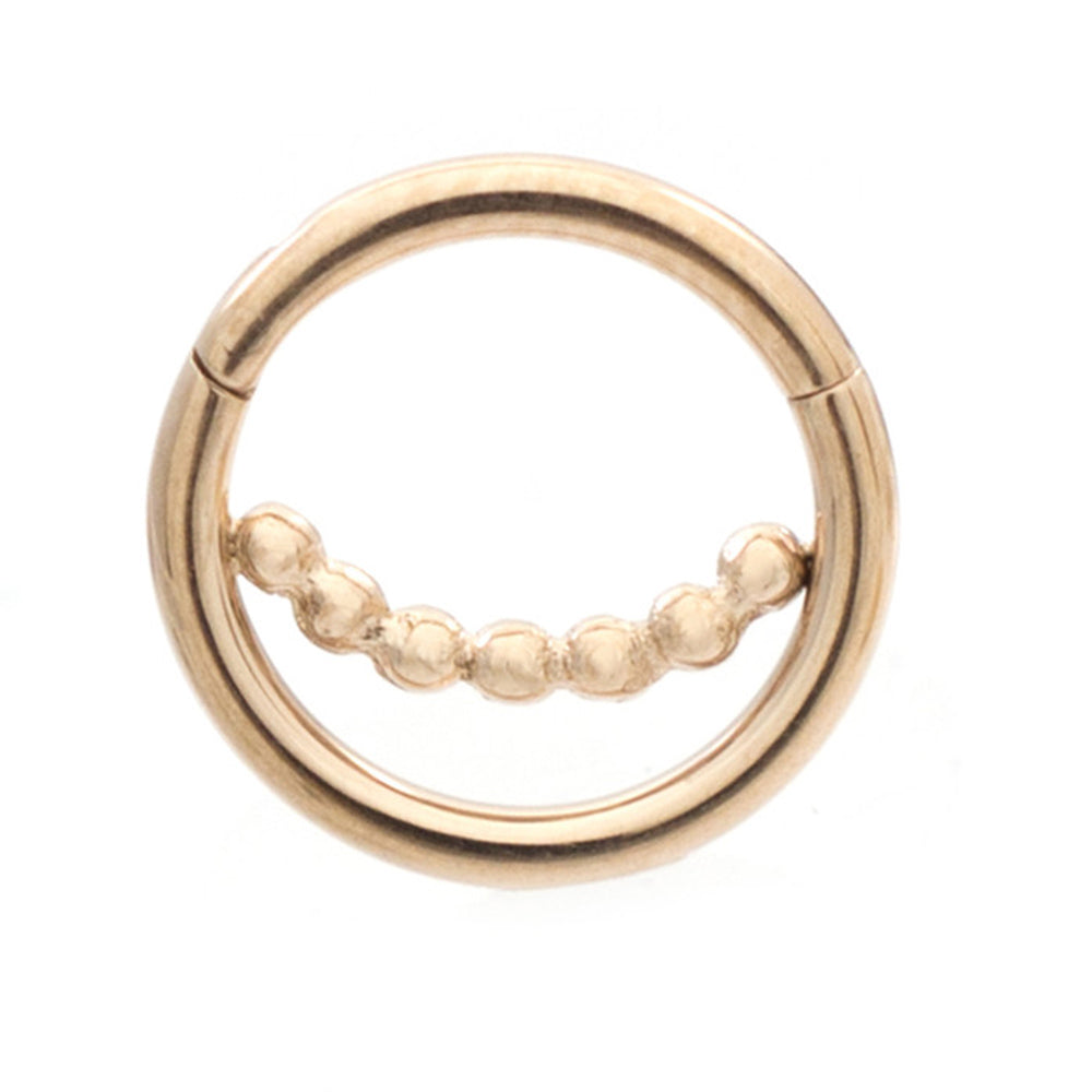 Surgical Steel 16 Gauge Hinged Ball Chain Clicker Segment Ring - 8mm - photo 5