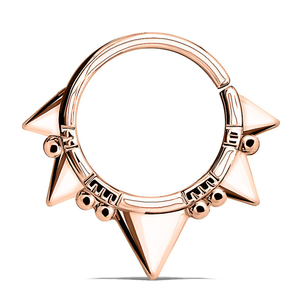 Surgical Steel 16 Gauge Bendable Hoop Ring with Ball Spike Tribal - photo 4