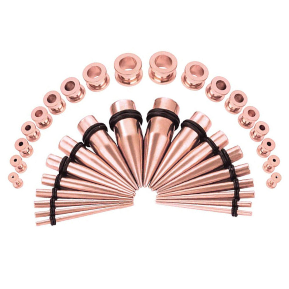 Surgical Steel Ear Stretching Kit with Tapers & Tunnels - 36 Pack - photo 2