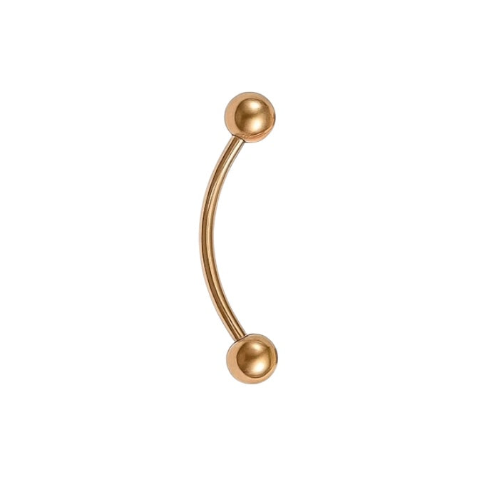 Surgical Steel 16 Gauge Tongue Barbell with PVD Bent Snake Eyes - photo 17
