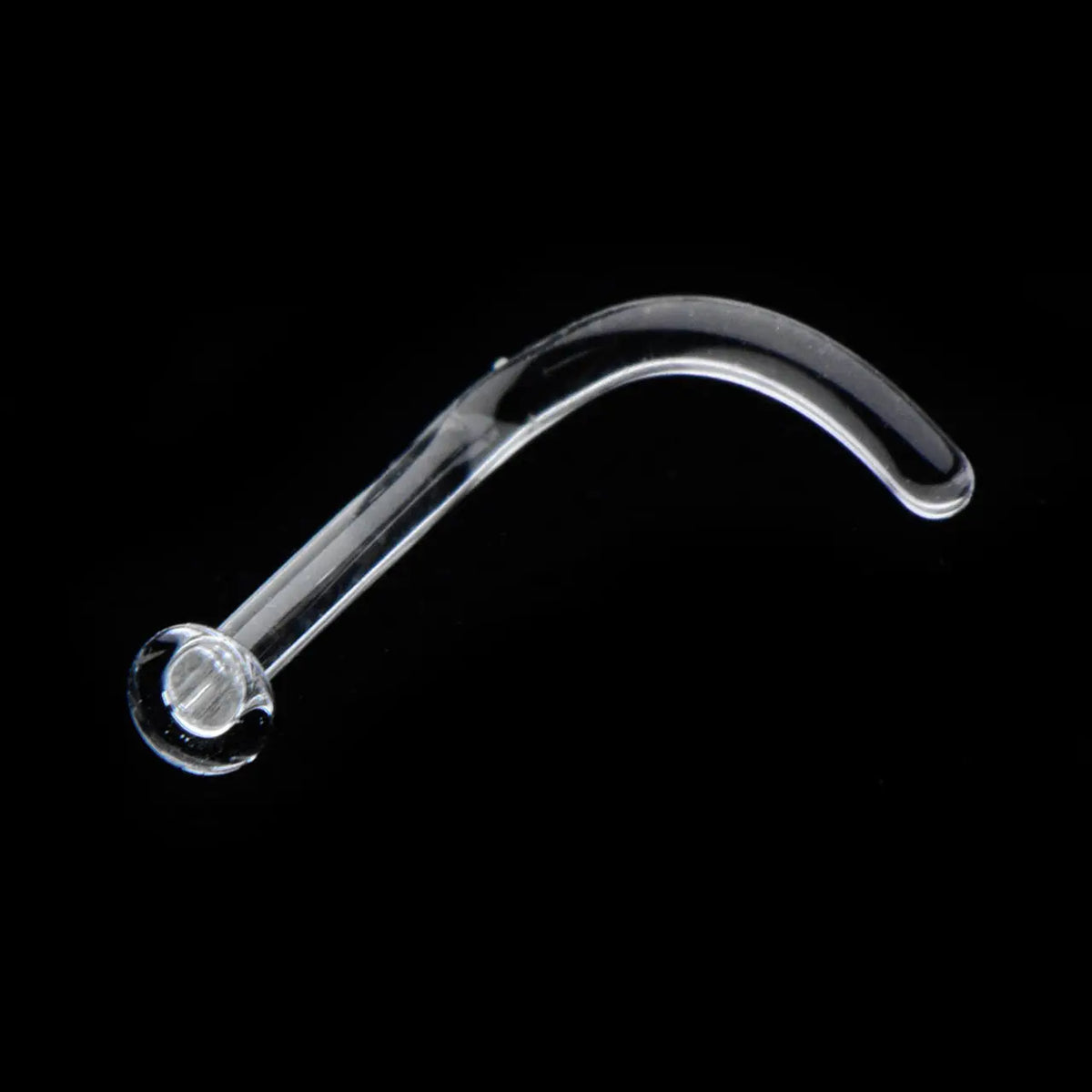 Pyrex Glass Nose Stud Retainer - 16 & 18 Gauge