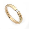 Rose Gold IP Surgical Steel Tension Set CZ Band Ring 3mm