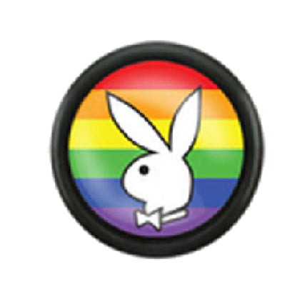 Surgical Steel 16 Gauge Fake Plugs with Playboy Bunny 1/4 Inch - Pair - photo 3