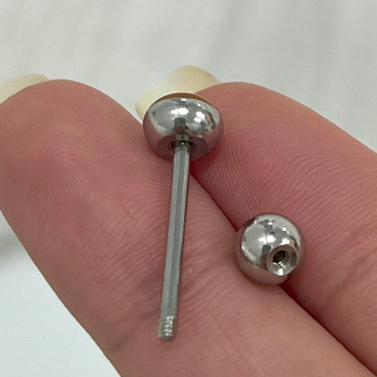 Surgical Steel 14 Gauge Tongue Barbell with Rainbow Pride Flag - photo 2