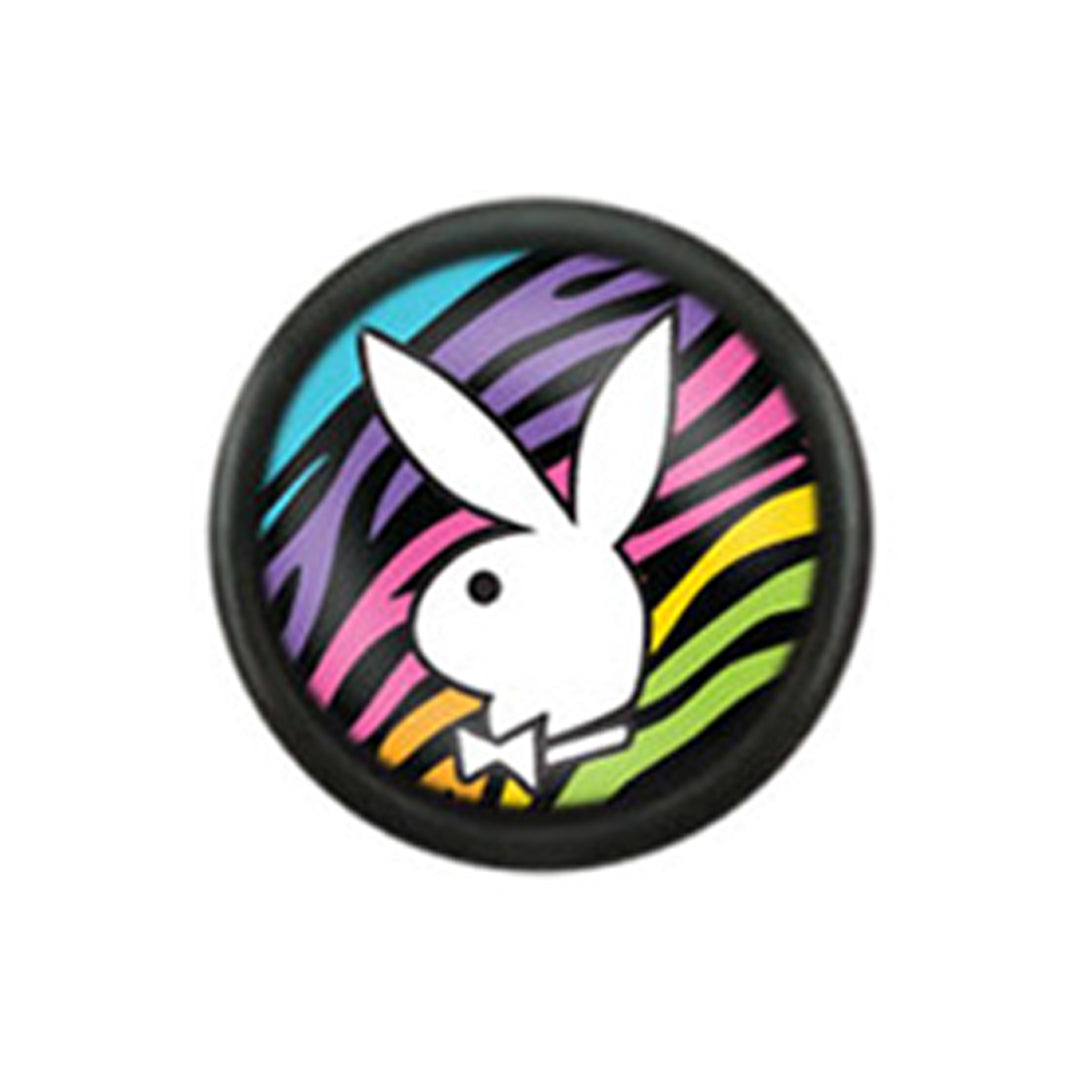 Surgical Steel 16 Gauge Fake Plugs with Playboy Bunny 5/16 Inch - Pair - photo 5
