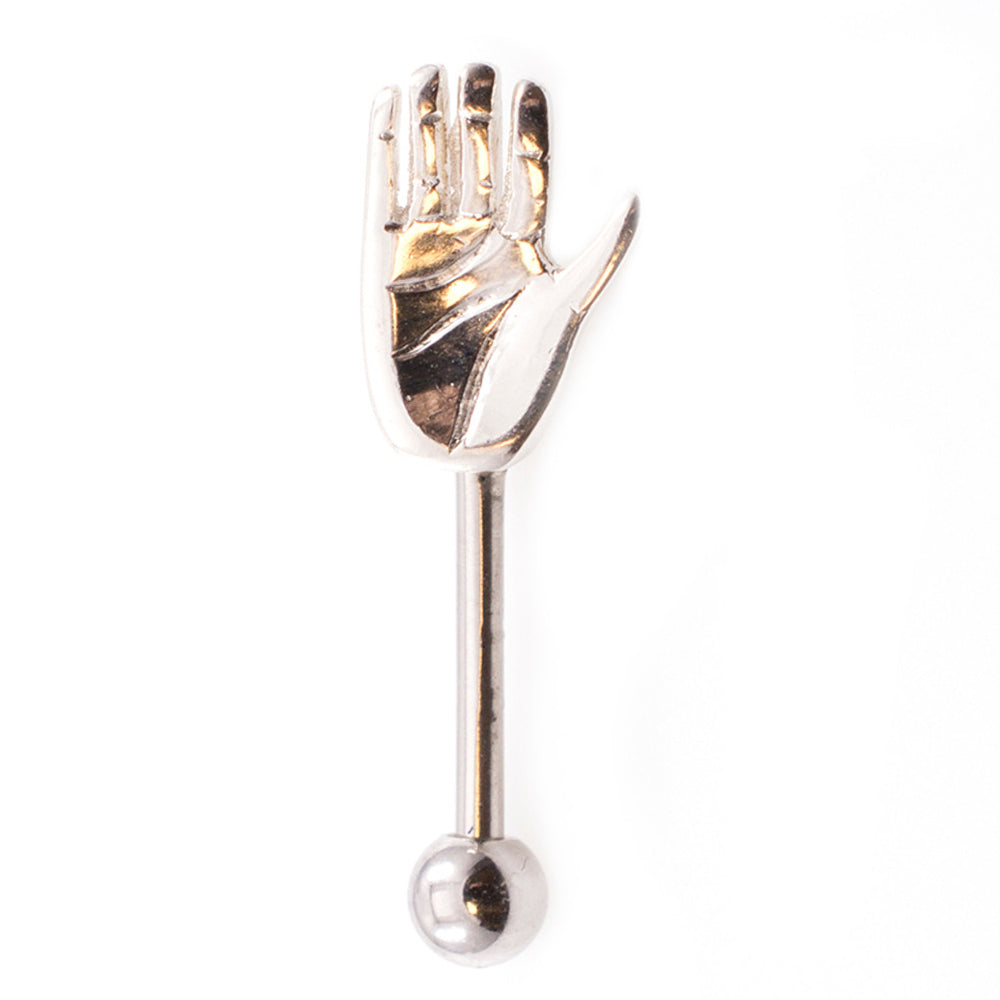 Surgical Steel 16 Gauge Eyebrow Barbell with Raised Hand
