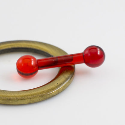 Acrylic Straight Barbell 6 Gauge 15mm - 8 Colors