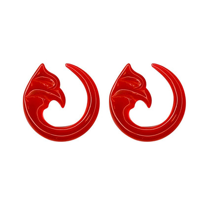 Acrylic Ocean Wave Spiral Ear Tapers 6G to 00G - 3 Colors - Pair - photo 3