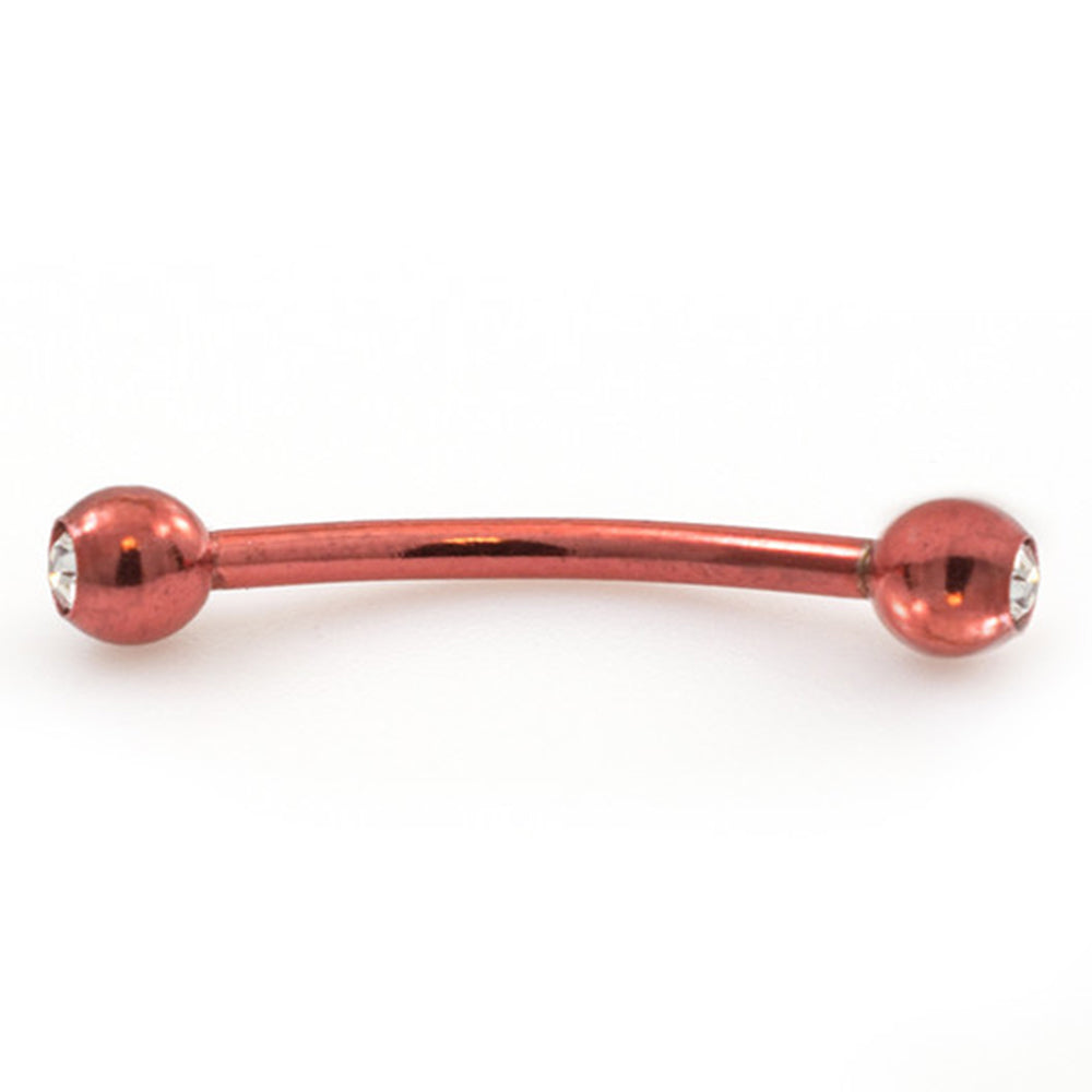 Surgical Steel 16 Gauge Tongue Barbell with CZ Snake Eyes Crystal - photo 6