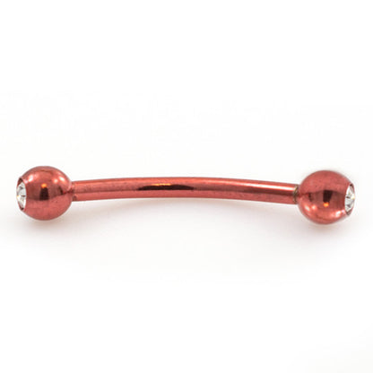 Surgical Steel 16 Gauge Tongue Barbell with CZ Snake Eyes Crystal - photo 6