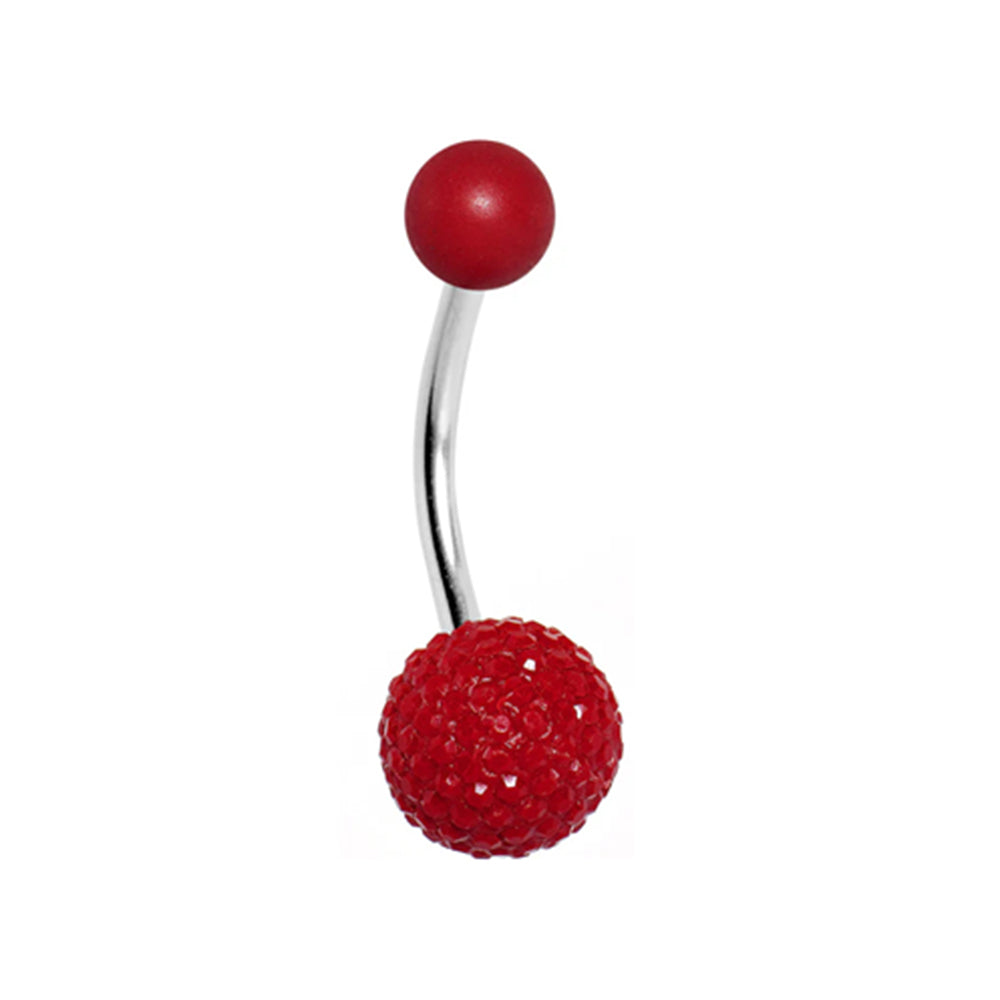 Surgical Steel 14 Gauge Belly Ring with Acrylic Disco Ball - photo 9