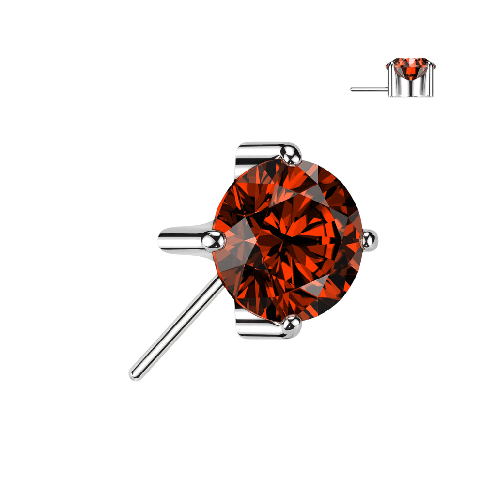 Titanium Push In Threadless Front Facing CZ Tops 3mm to 5mm - photo 8