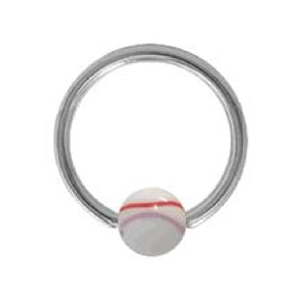 Surgical Steel 14 Gauge Captive Bead Ring with Marble Ball - photo 5