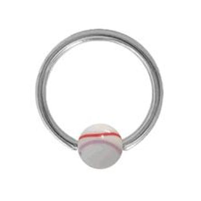 Surgical Steel 14 Gauge Captive Bead Ring with Marble Ball - photo 5