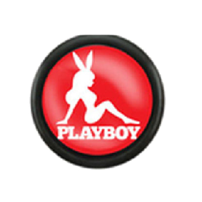 Surgical Steel 16 Gauge Fake Plugs with Playboy Bunny 1/4 Inch - Pair - photo 2