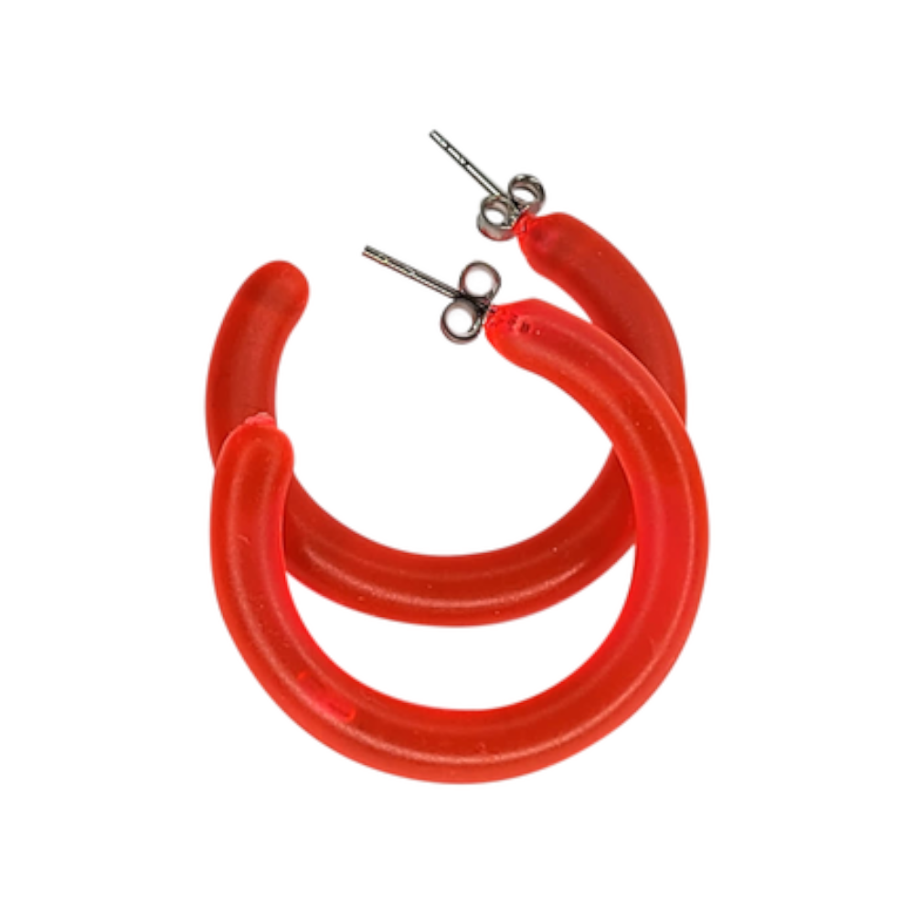 Surgical Steel 1/2" Inch to 1" Inch Hoop Ring with UV Acrylic - Pair - photo 7