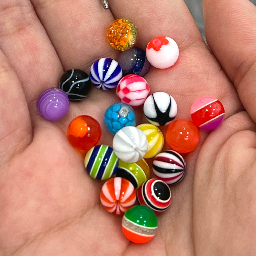 Acrylic Replacement Balls with 14G Curved Barbell - 20 Pack