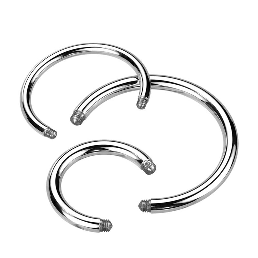 Surgical Steel & Titanium Replacement Horseshoe Bar 14G & 16G