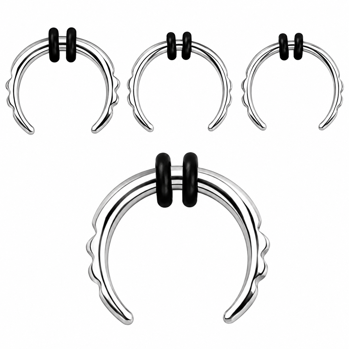 Surgical Steel Ridged Edge Septum Pincher 8 to 14 Gauge 10mm & 12mm