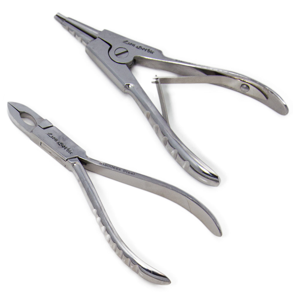LionGothic Surgical Steel Ring Plier Piercing Tool Kit with Case - photo 2
